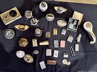 Overhead view of entire assortment of lighters