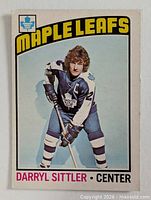 Front of 1976-77 O-Pee-Chee Darryl Sittler card