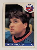 Front of Kelly Hrudey rookie card