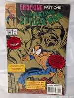Front cover of The Amazing Spider-Man #390 sealed in bag