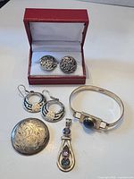 Overview of all five sterling jewelry pieces