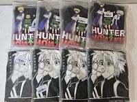 Eight sealed hoodies showing two distinct graphic designs