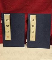 Front view of both volumes showing covers and title strips