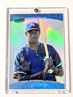 Front of Estee Harris signed baseball card in screw-down case