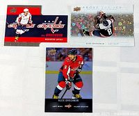 All three Alex Ovechkin cards overview