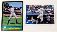 Fronts of both Alex Rodriguez cards