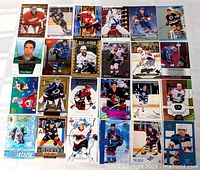Full layout showing all 24 hockey cards in four rows