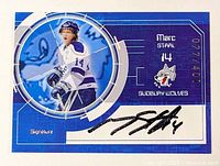 Front of Marc Staal autographed trading card showing signature and design