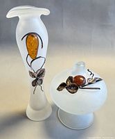 Both vases side by side showing forms and decoration