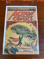 Front view of Action Comics No.1 reprint in sleeve