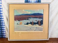 Front view of framed J.W. Beatty print under glass