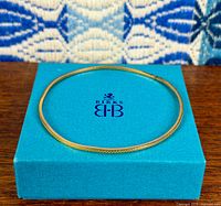 bangle on Birks box, full view