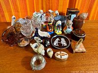 Entire grouping of mixed glass, china, wood and metal pieces