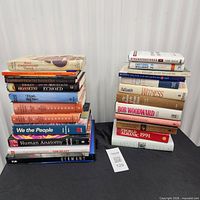 Both stacks of books overview