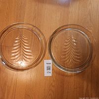 Both clear glass plates shown top down