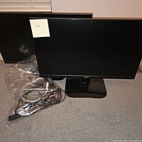 Two monitors, bag with cables and headset