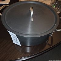 Pot with lid and handles visible