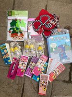 All items laid out together on pavement
