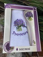 Boxed Solymod Provence towel and spoon rest set