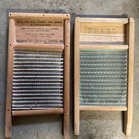 Both washboards front view side by side