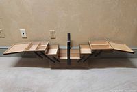 Box fully expanded displaying trays and compartments left view