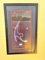 Front view of framed print showing artwork, matting and frame