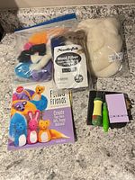 Overview of wool roving bags, Louet fiber pack and instruction book