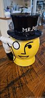 Front view of Mr. Peanut ceramic cookie jar