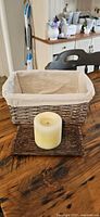 Basket, tray, candle overview