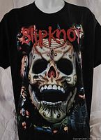 Front view of Slipknot T-shirt showing main skull graphic and logo