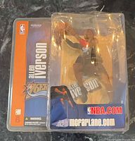Front view sealed Allen Iverson figure in clamshell