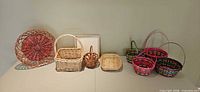All nine baskets side by side for size and type overview