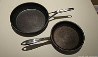 Both frying pans top view