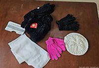 All accessories laid out on table