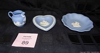 All three Wedgwood jasperware pieces side by side
