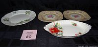 Group view of all four bone china pieces