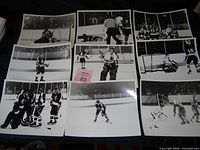 All nine photos laid out on surface for full lot view