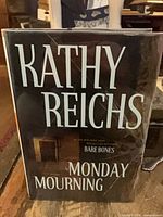 Front cover of Monday Mourning hardcover with dust jacket