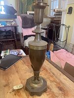 Full view of lamp on table