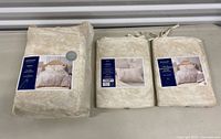 All three Carlingdale Mirasol packages: duvet cover and two shams