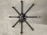 Top view showing full octocopter frame and all eight arms