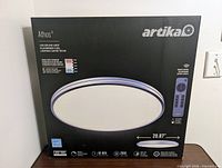 Front of sealed Artika Athos LED ceiling light box