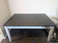 Full view of dining table top and frame