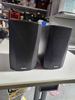 Front view of both Boston Acoustics Micro130x speakers