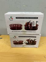 Front view of two sealed SW-9227 storage rack boxes