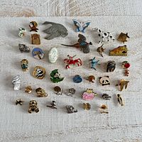 Full layout of 41 animal pins