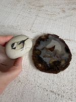 Top view of both decorative stones