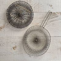 Top view of both wire mesh strainers showing size and design