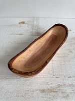 Top view of entire wooden bowl