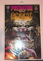 Front cover of Predator Vs Magnus Robot Fighter #1 comic in protective sleeve